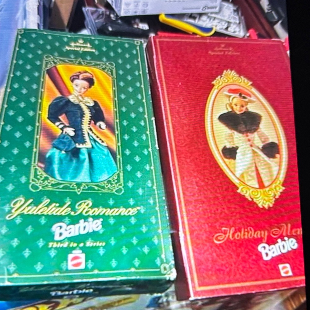2 Vintage Barbie Yuletide Romance Doll Box Set — Green & Teal